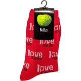 The Beatles-Socks-1 Pair-Unisex-Love Me Do-Red Color-(UK Import)