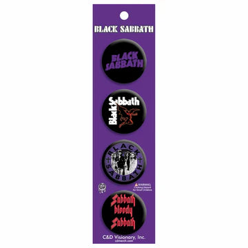 Black Sabbath - Logo - Pinback Button Badge Set