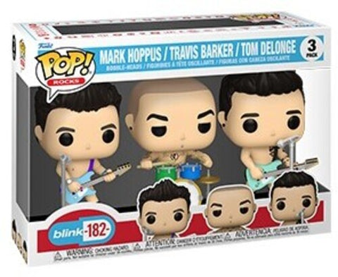 Blink-182 - 3 Pack Figure Collector Set-Mark-Tom-Travis-POP!-Licensed New In Box