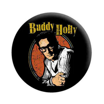 Buddy Holly-Button Badge Pin-Portrait-Collector's (Set Of 2)