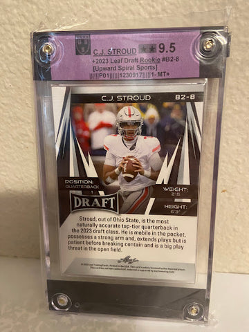 cj stroud graded card C.J. Stroud-2023 Leaf Draft Rookie-#8-Texans-Graded Card-9.5-MT+-USS_1 – Rock Merch Universe