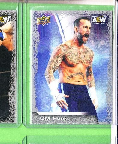 CM Punk-AEW-2022 Upper Deck Card-#15-All Elite Wrestling-Mint
