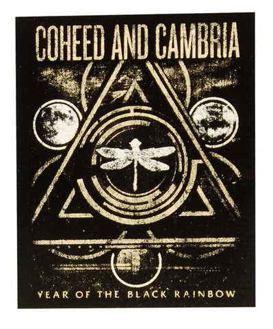 Coheed & Cambria - Dragonfly Black Rainbow Logo - Sticker