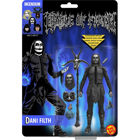Cradle Of Filth- Dani -Figure-With Hands, Flames, Mic Stand-Licensed-New In Pack