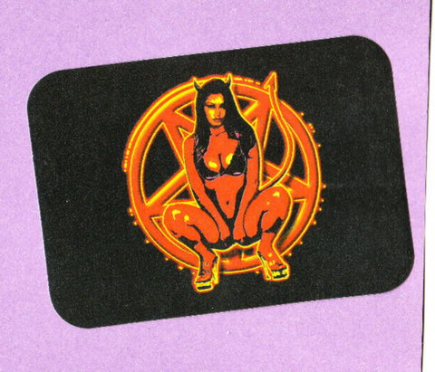 Devil Girl - Sticker - Flaming Star- 4x3 Inches - Licensed New