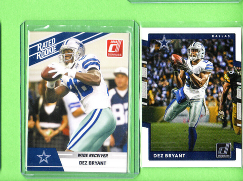 Dez Bryant-2 Card Lot-2010 Donruss Rookie+2017 Donruss-Cowboys-Mint