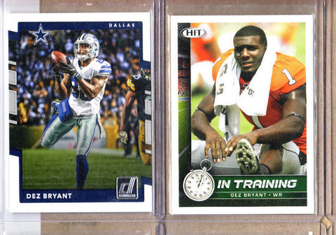 Dez Bryant - 2 Card Lot-1 2010 Sage Hit IT Rookie+1 2017 Donruss-Mint-Cowboys