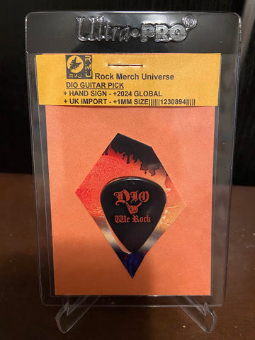 DIO-Guitar Pick-UK Import-Hand Sign-Licensed-Labeled-New In Ultra Pro Holder-1MM