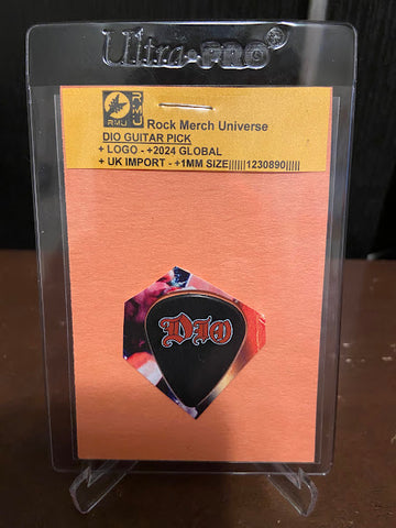 DIO-Guitar Pick-UK Import-Logo-Licensed-Labeled-New In Ultra Pro Holder-1MM