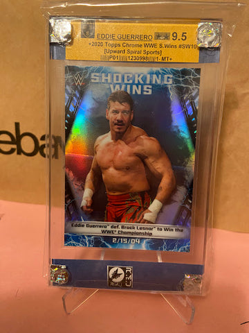 Eddie Guerrero-2020 Topps Chrome ShockWin WWE#10-Graded Card-9.5-MT+-USS_1230998