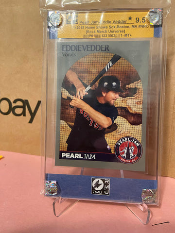 Pearl Jam-Eddie Vedder-2018 Boston MA Card-Graded Card-RMU-9.5-MT+-1231002