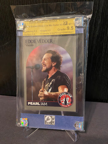 Pearl Jam-Eddie Vedder-2018 Boston MA Live Trading Card-Graded Card-RMU-9.5-MT+