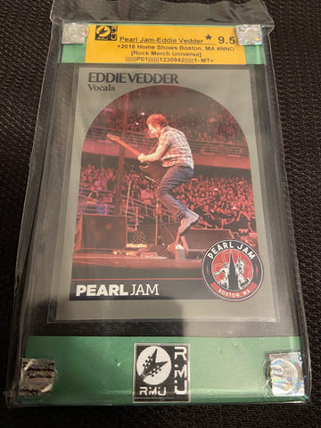 Pearl Jam-Eddie Vedder-2018 Boston Mass-Trading Card-Graded Card-RMU-9.5-MT+