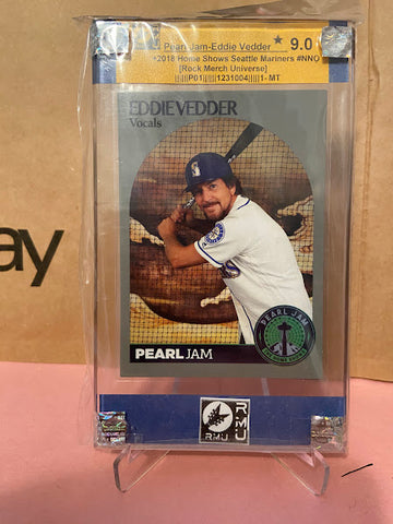 Pearl Jam-Eddie Vedder-2018 Seattle Mariners Card-Graded Card-RMU-9.0-MT-1231004