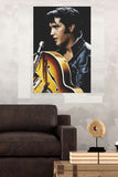 Elvis Presley - Poster - The King Live- Licensed-New In Plastic-Rolled-24x36