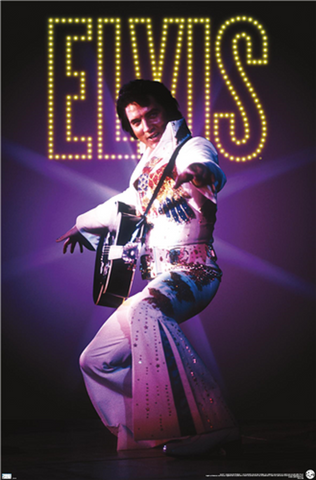 Elvis Presley - Poster - Live- Licensed-New In Plastic-Rolled-22x34