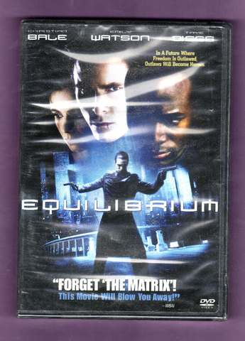 Equilibrium-DVD-Widescreen-Christian Bale-Emily Watson-2003-Rated R-NEW-Sealed