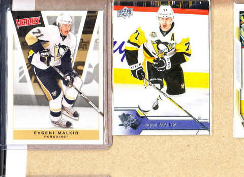 Evgeni Malkin-2 Card Lot-2011 Upp Deck Victory+2016-17 Upper Deck-Penguins-NMMT