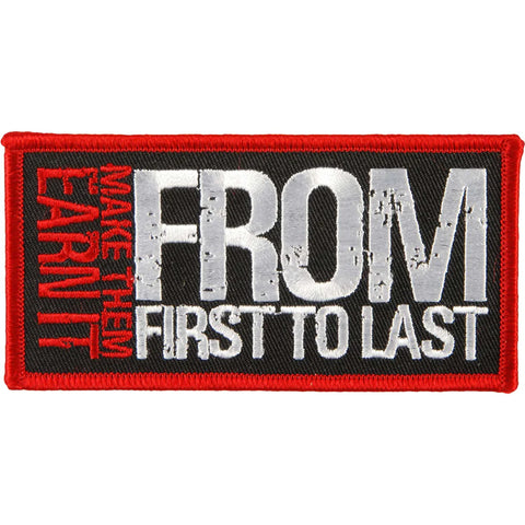 From First To Last-Patch-Earn It-Embroidered-Collector's Patch