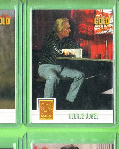 George Jones-Trading Card-1993 Sterling Country Gold-#125-Licensed-NMT