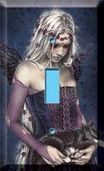 Gothic Girl - Photo - Wall Light Switch Plate