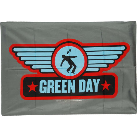 Green Day-Flag-Textile Poster-Wings Logo Flag