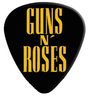 Guns N Roses - ONE - Logo - Guitar Pick