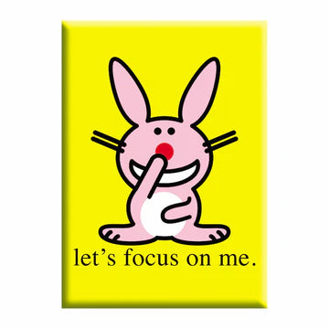 Happy Bunny - Focus On Me - Fridge Magnet