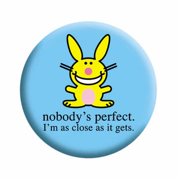 Happy Bunny - Button Badge Pin-Nobody's Perfect-Collector's Pin