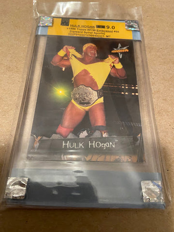 Hulk Hogan-1999 Topps WcW Embossed-#55-Graded Card-9.0-MT-USS_1230940