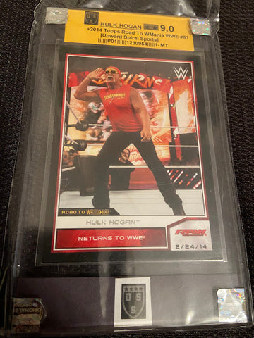 Hulk Hogan-2014 Topps WWE Road 2 Wrestlemania-#81-Graded Card-9.0-MT-USS_1230954