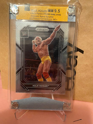 Hulk Hogan-2023 PRIZM WWE-#195-Graded Card-9.5-MT+1231005 Rock Merch Universe Hulk Hogan-2023 PRIZM WWE-#195-Graded Card-9.5-MT+1231005 Rock Merch Universe