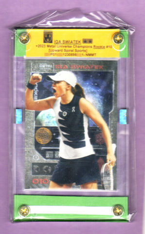 Iga Swiatek-Framed & Labeled Trading Card-2023 Metal U Champ Rookie-#10-1230898