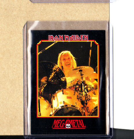 Iron Maiden-Trading Card-Nicko McBrain-#28-Official Licensed-Authentic-Impel-1991