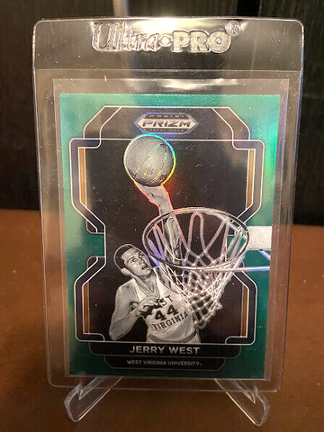 Jerry West-2022 *Green* PRIZM Draft Card-#24-West Virginia-Lakers-NBA-Mint