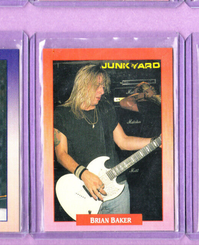 Junkyard-Trading Card-Brian Baker-#109-Official Licensed-1991-BROCKUM-NMT