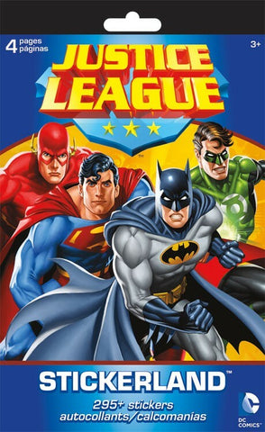 Justice League-Sticker Collection-4 Pages Of Stickers-295+-DC-New