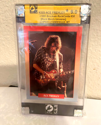 KISS-Ace Frehley-1991 Brockum RockCards-Graded Card-RMU-9.0-1230918