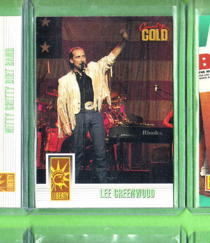 Lee Greenwood-Trading Card-1993 Sterling Country Gold-#142-Licensed-NMT