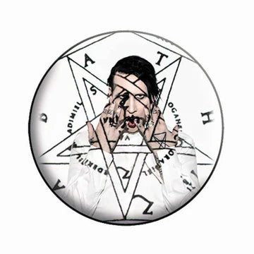 Marilyn Manson - Button Badge Pin-Sigil-Collector's Pin