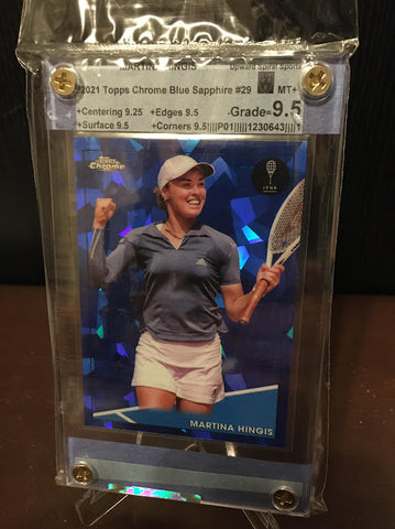 Martina Hingis-2021 Topps Chrome *Sapphire*-#29-Graded Card-9.5-MT+-USS_1230643
