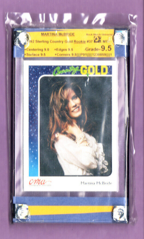 Martina McBride-Rookie-1992 Country Gold-Sterling-Graded Card-RMU-9.5-M+-1230859