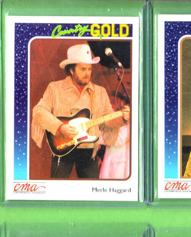Merle Haggard-Trading Card-1992 Sterling Country Gold-#15-Licensed-NMMT