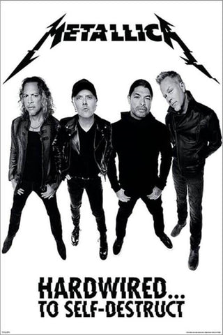 Metallica - Poster - Hardwired- Licensed-New In Plastic-Rolled-24x36