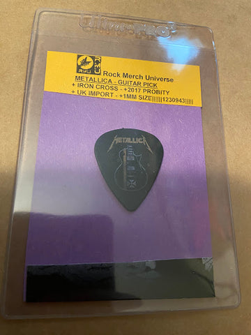 Metallica-Cross_Guitar Pick_UK Import_Labeled-Licensed_New In_Ultra ProHolder