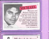 Michael Jackson-1984 Topps Trading Card-MJJ Prod.-#1-Licensed-Near Mint