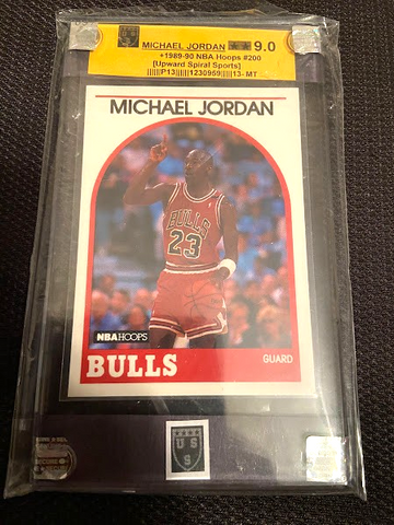 Michael Jordan-1989-90 Hoops NBA-#200-Graded Card-Bulls-9.0-MT-USS_1230959