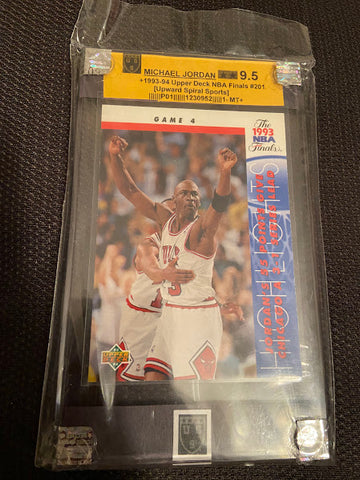 Michael Jordan-1994 Upper Deck Finals-#201-Graded Card-Bulls-9.5-MT+-USS_1230952
