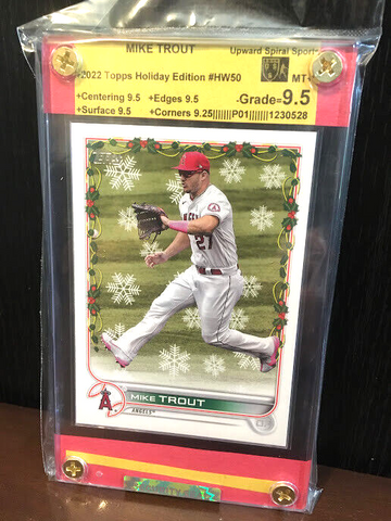 Mike Trout-2022 Topps Holiday Edition-#HW50-Graded Card-9.5-MT+-USS_0379504