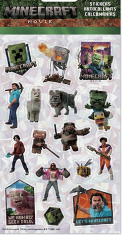 Minecraft-Movie-Sticker Sheet Set-32 Stickers_Double-Sided